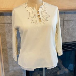 Embroidered Collar Blouse